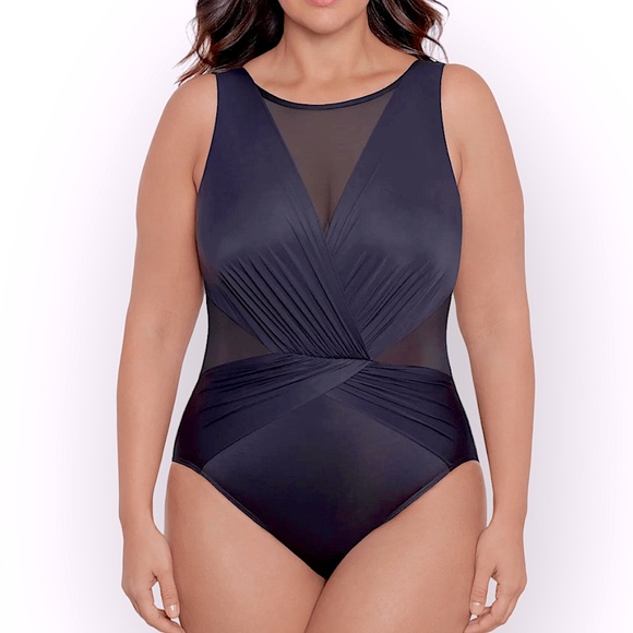 Miraclesuit Illusionist Palma Deep V One Piece, 22W - Picture 2 of 15